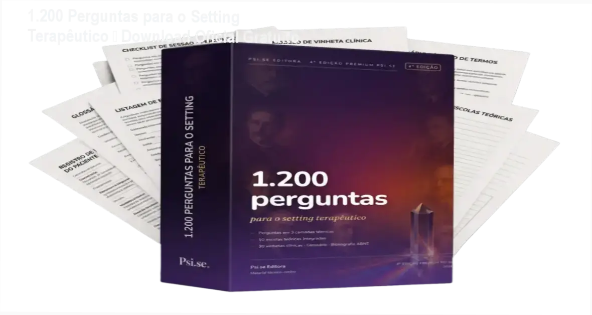 1.200 Perguntas para o Setting Terapêutico da Psi.se Editora – download gratuito do PDF oficial