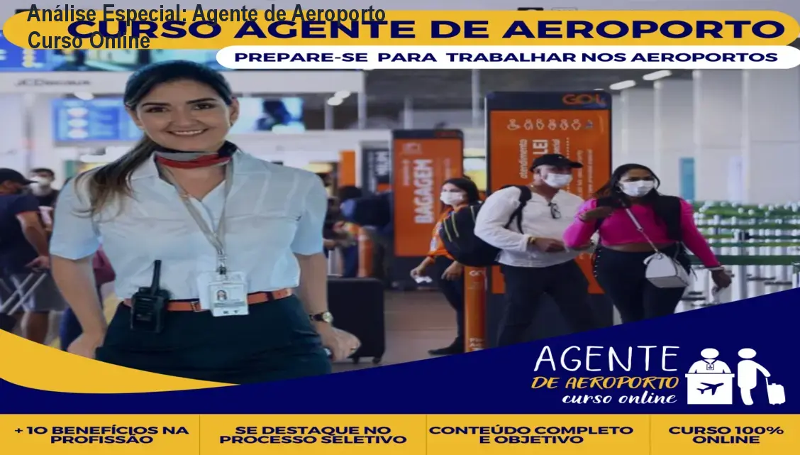Capa informativa sobre o tema Agente de Aeroporto Curso Online