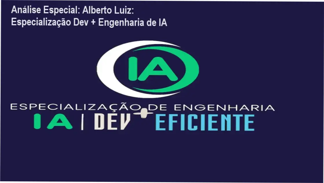 Capa informativa sobre o tema Alberto Luiz: Especialização Dev + Engenharia de IA