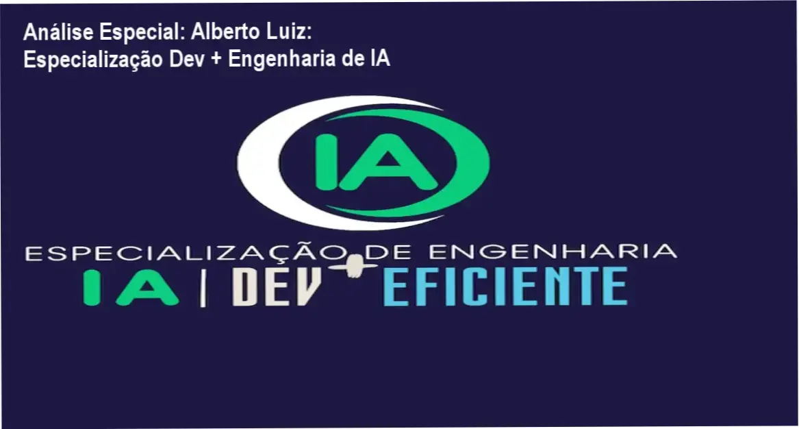 Capa informativa sobre o tema Alberto Luiz: Especialização Dev + Engenharia de IA