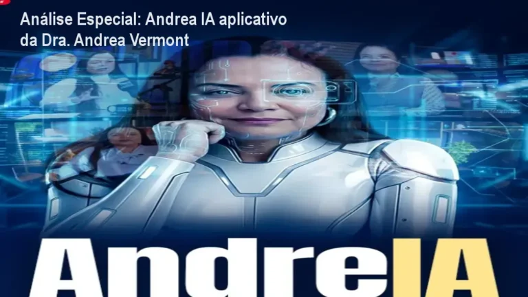 Capa informativa sobre o tema Andrea IA aplicativo da Dra. Andrea Vermont