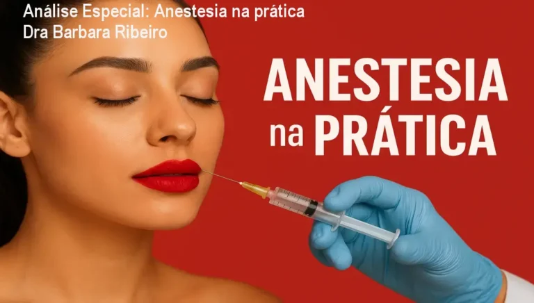 Capa informativa sobre o tema Anestesia na prática Dra Barbara Ribeiro