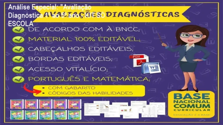 Capa informativa sobre o tema "Avaliação Diagnóstica 1º ao 5º ano - KIT SÓ ESCOLA