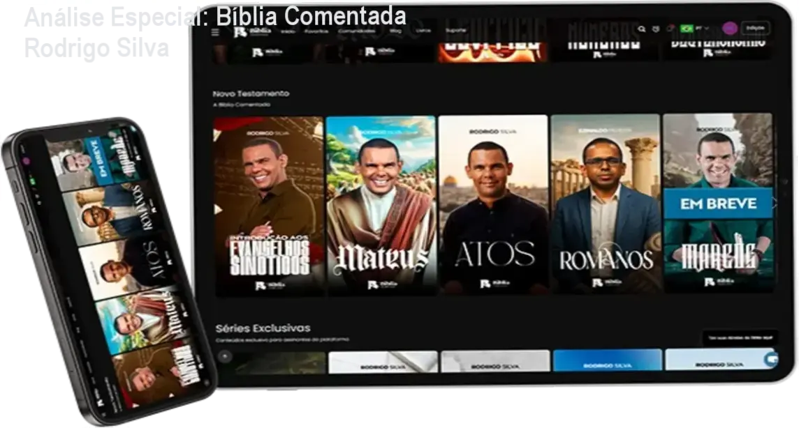 Capa informativa sobre o tema Bíblia Comentada Rodrigo Silva