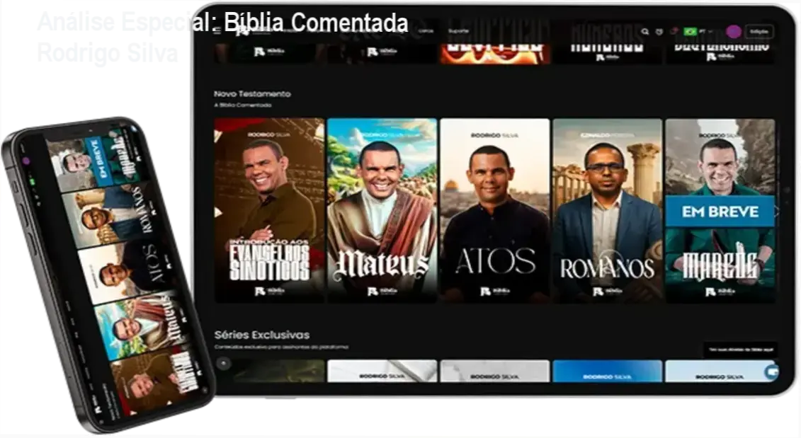 Capa informativa sobre o tema Bíblia Comentada Rodrigo Silva