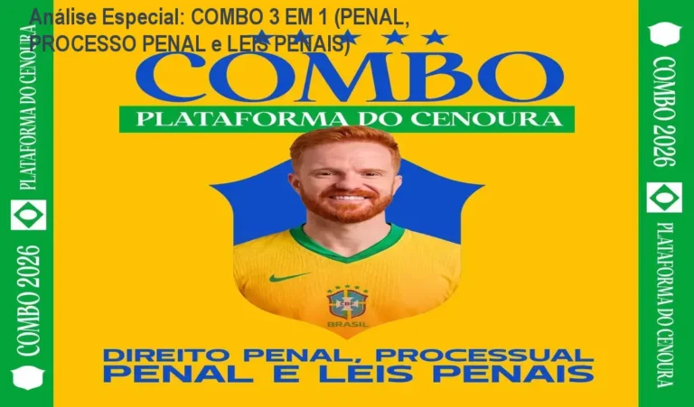 Capa informativa sobre o tema COMBO 3 EM 1 (PENAL, PROCESSO PENAL e LEIS PENAIS)