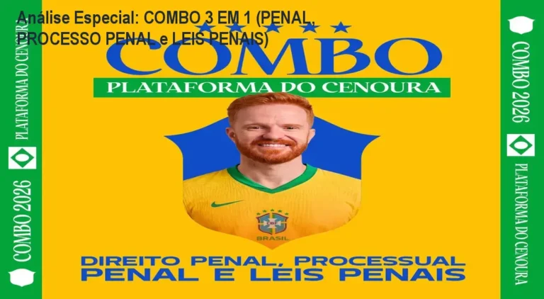 Capa informativa sobre o tema COMBO 3 EM 1 (PENAL, PROCESSO PENAL e LEIS PENAIS)