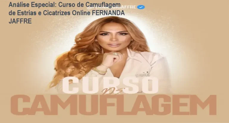 Capa informativa sobre o tema Curso de Camuflagem de Estrias e Cicatrizes Online FERNANDA JAFFRE