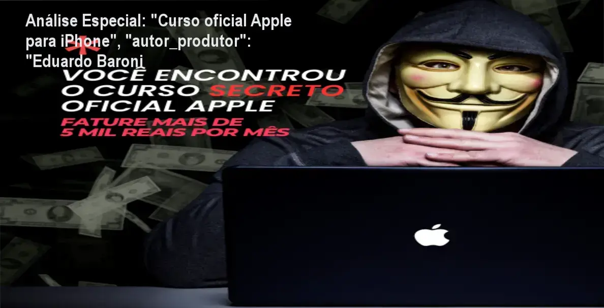Capa informativa sobre o tema "Curso oficial Apple para iPhone", "autor_produtor": "Eduardo Baroni