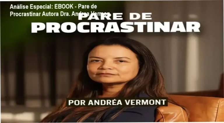 Capa informativa sobre o tema EBOOK - Pare de Procrastinar Autora Dra. Andrea Vermon