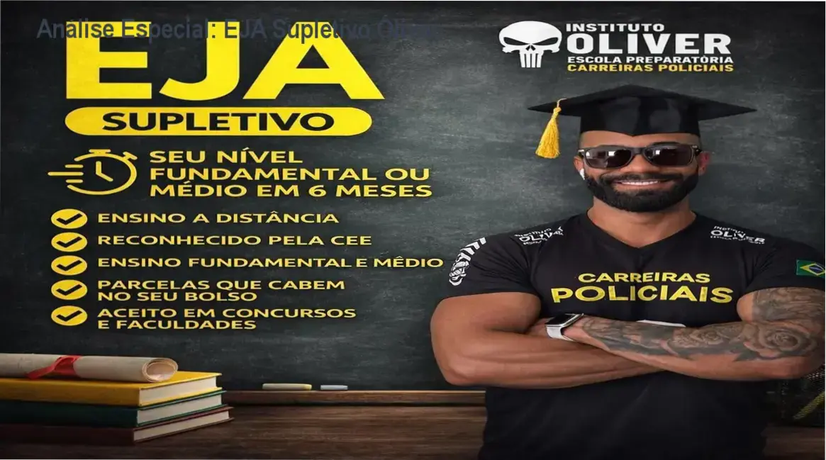 Capa informativa sobre o tema EJA Supletivo Óliver