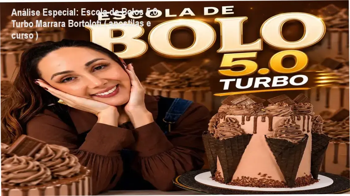 Capa informativa sobre o tema Escola de Bolos 5.0 Turbo Marrara Bortoloti ( apostilas e curso )