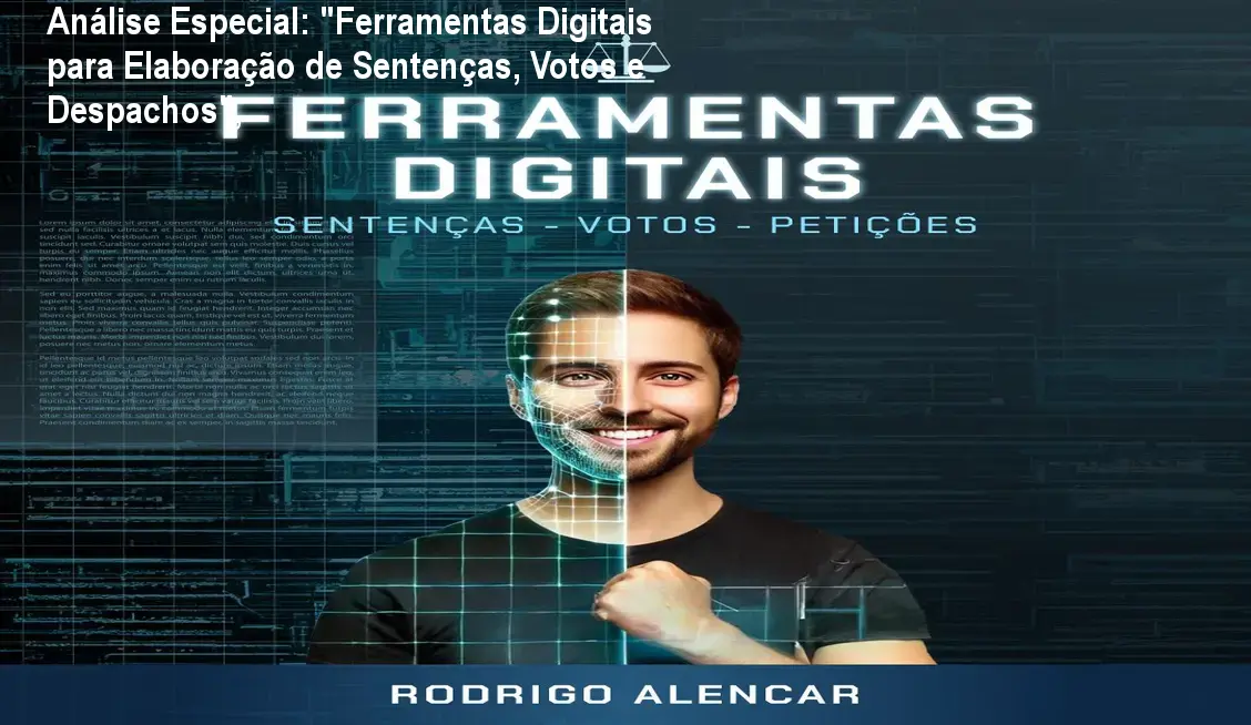 Capa informativa sobre o tema "Ferramentas Digitais para Elaboração de Sentenças, Votos e Despachos",