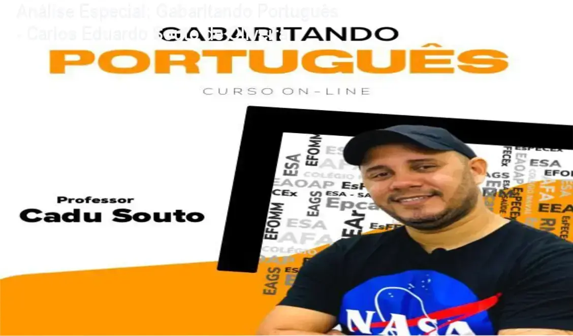 Capa informativa sobre o tema Gabaritando Português - Carlos Eduardo Souto de Oliveira