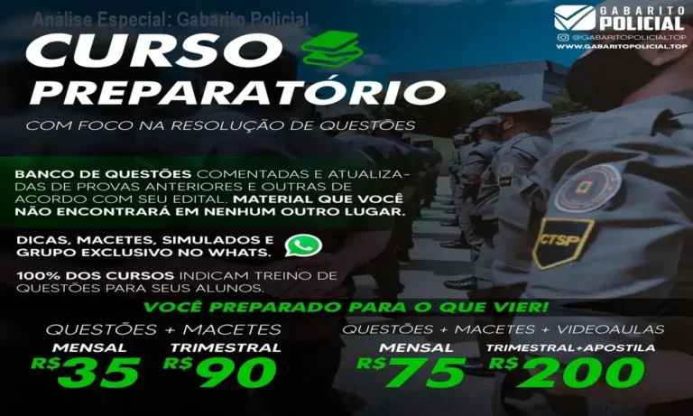 Capa informativa sobre o tema Gabarito Policial