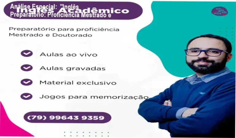 Capa informativa sobre o tema "Inglês Preparatório: Proficiência Mestrado e Doutorado - Plano Full",
