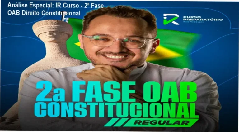 Capa informativa sobre o tema IR Curso - 2ª Fase OAB Direito Constitucional