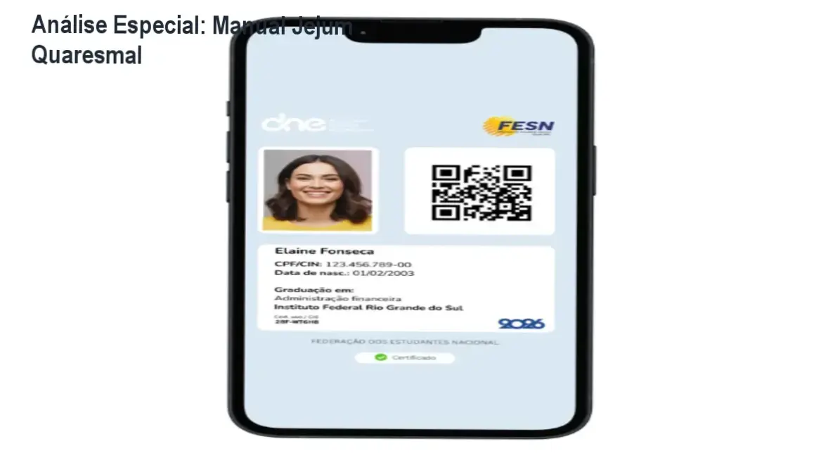 Capa informativa sobre o tema Manual Jejum Quaresmal