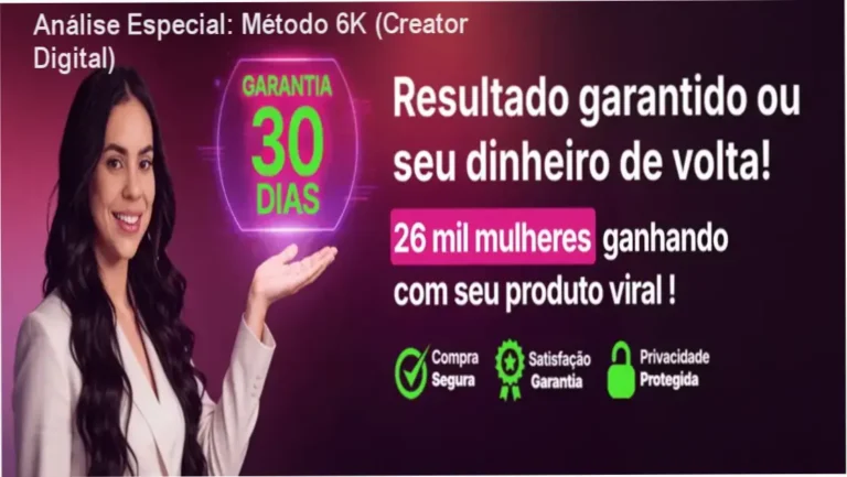Capa informativa sobre o tema Método 6K (Creator Digital)