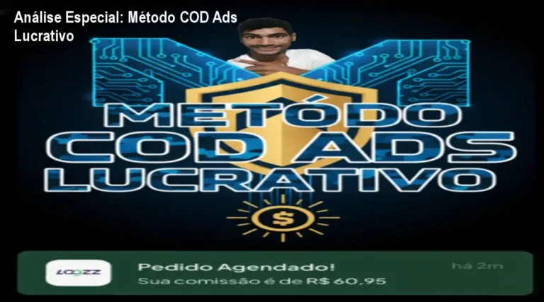 Capa informativa sobre o tema Método COD Ads Lucrativo