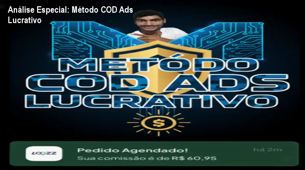 Capa informativa sobre o tema Método COD Ads Lucrativo
