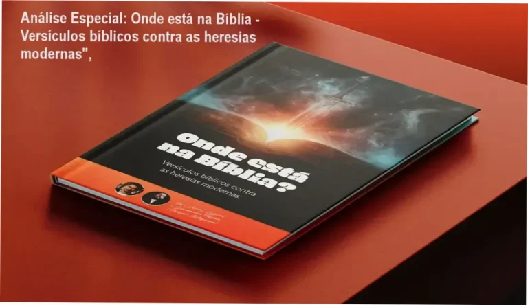 Capa informativa sobre o tema Onde está na Bíblia - Versículos bíblicos contra as heresias modernas",
