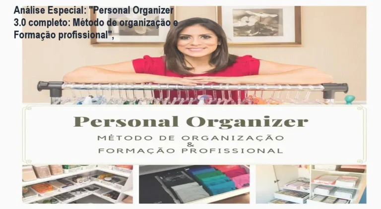 Capa informativa sobre o tema "Personal Organizer 3.0 completo: Método de organização e Formação profissional",