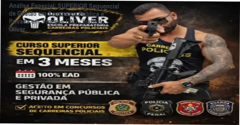 Capa informativa sobre o tema SUPERIOR Sequencial de Gestão em Segurança Pública e Privada em 3 meses EAD - Instituto Óliver