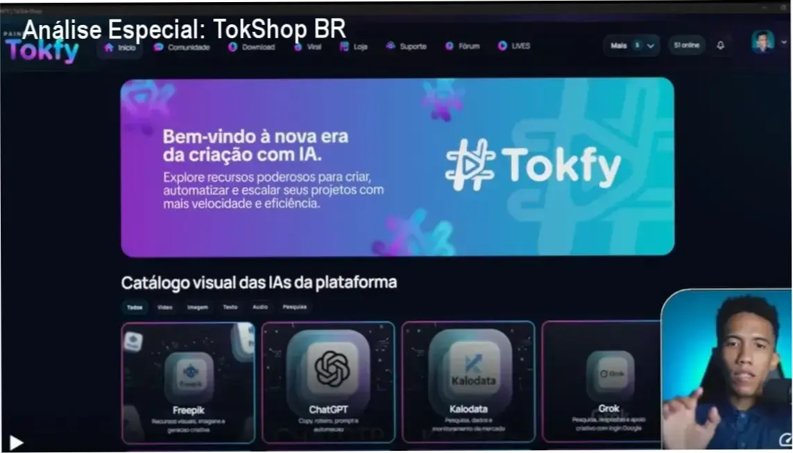 Capa informativa sobre o tema TokShop BR