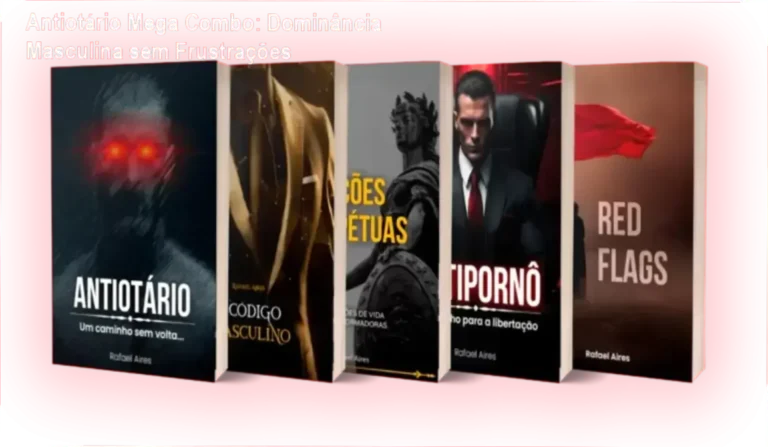 Capa do Antiotário Mega Combo mostrando foco em desenvolvimento masculino e confiança