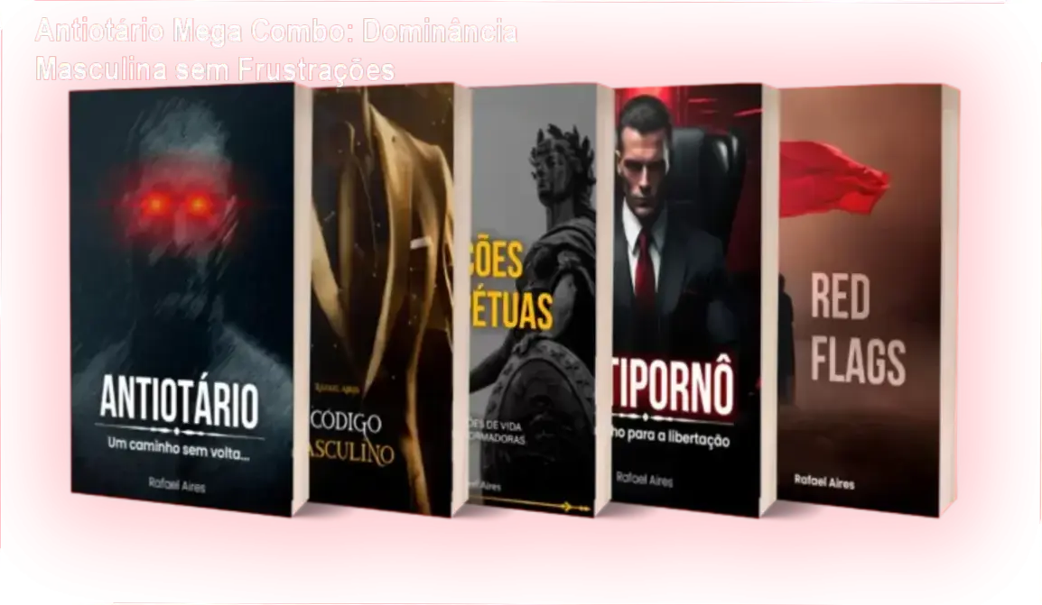 Capa do Antiotário Mega Combo mostrando foco em desenvolvimento masculino e confiança