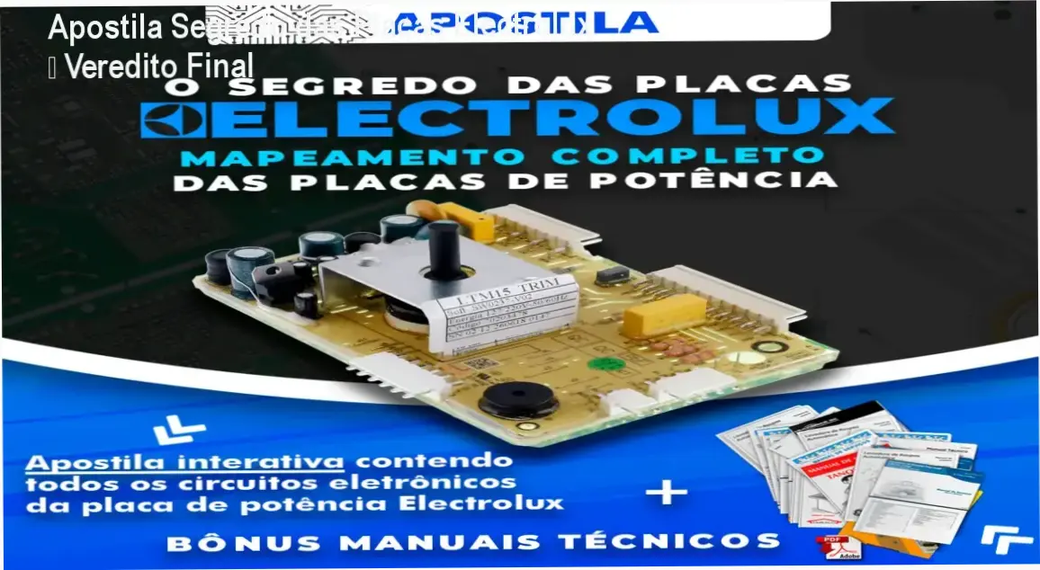 Apostila Segredo das Placas Electrolux de Doglas Hollas – bastidores e funcionamento interno