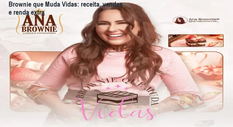 Imagem do curso Brownie que Muda Vidas mostrando brownies gourmet e bônus de material de apoio