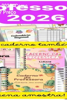 Caderno da Professora 2026: Como organizar minha turma? Preço