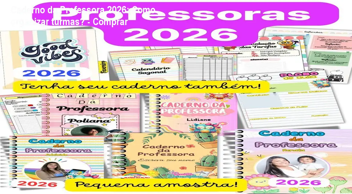 Caderno da Professora 2026: Como organizar turmas? - Comprar