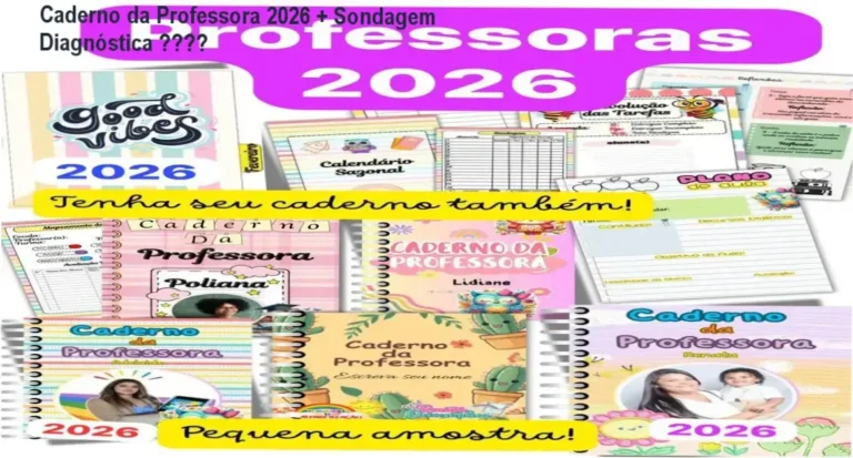 Caderno da Professora 2026 + Sondagem Diagnóstica 🍎📚