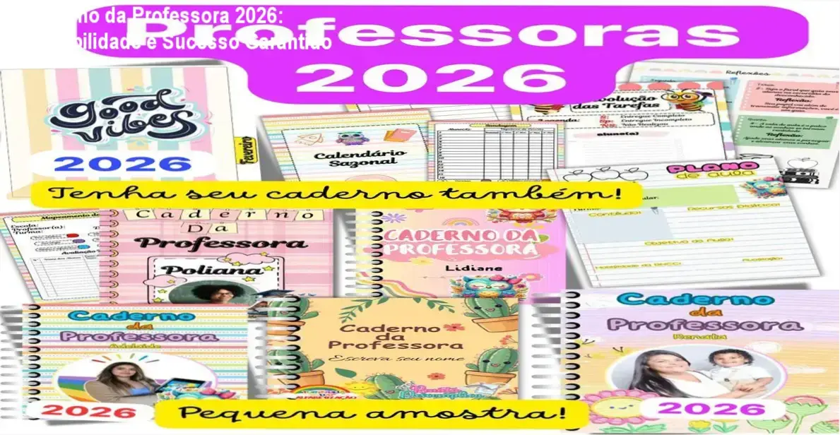 Caderno da Professora 2026 custo-benefício, investimento em organização e sucesso educacional