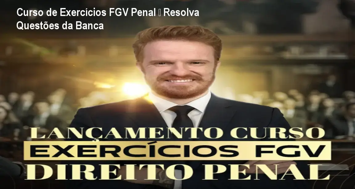 Curso de Exercícios FGV Penal – Resolva Questões da Banca