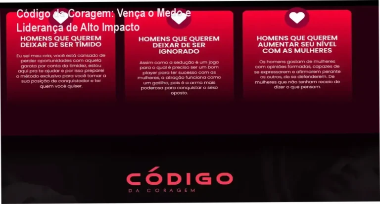 Imagem do curso Código da Coragem destacando liderança e superação do medo