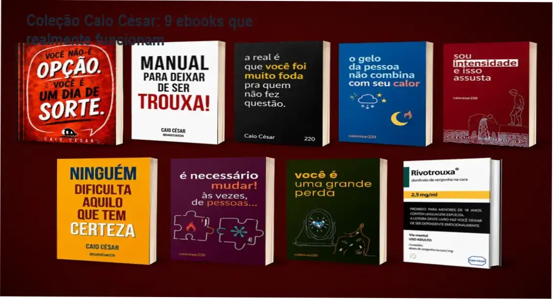 Coleção Caio César – resultados reais e experiência prática nos 9 ebooks
