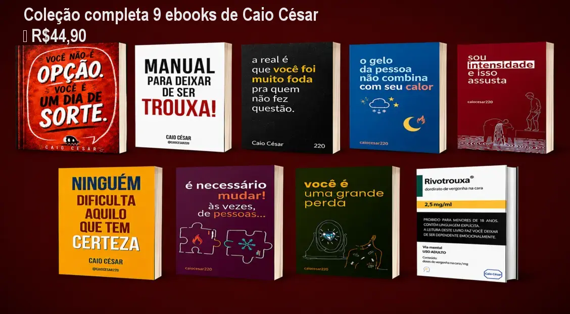 Coleção completa 9 ebooks de Caio César – R$44,90