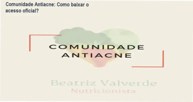 Tela mostrando acesso oficial ao curso Comunidade Antiacne