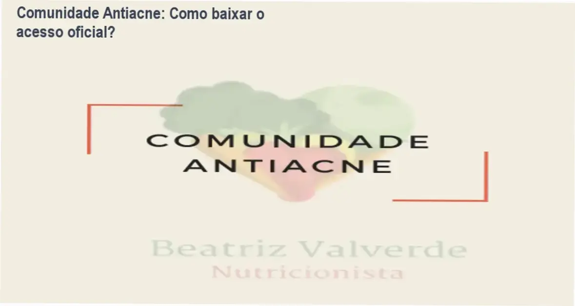 Tela mostrando acesso oficial ao curso Comunidade Antiacne