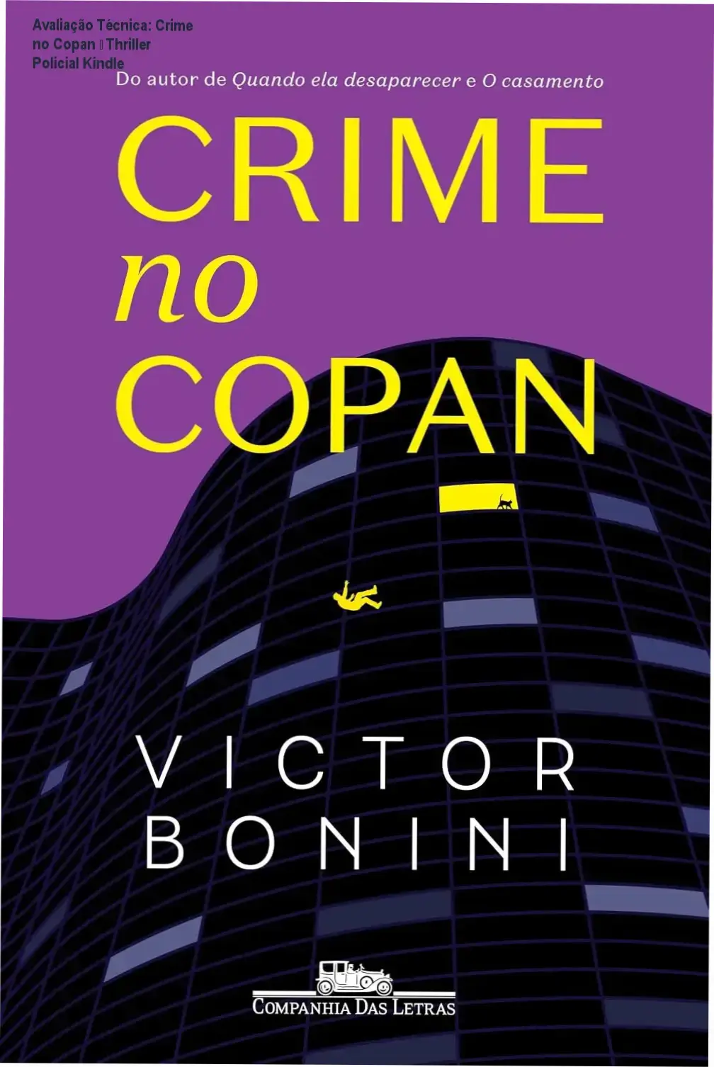 Capa do eBook Crime no Copan de Victor Bonini, thriller policial ambientado no icônico edifício Copan