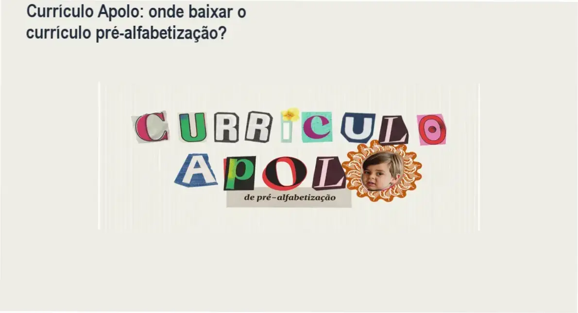 Visão da capa do Currículo Apolo – Pré-alfabetização 2 a 5 anos
