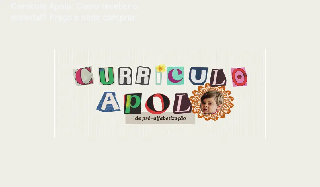 Currículo Apolo: Como receber o material? Preço e onde comprar