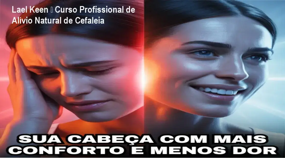 Profissional demonstrando técnica de alívio de dor de cabeça do curso Lael Keen