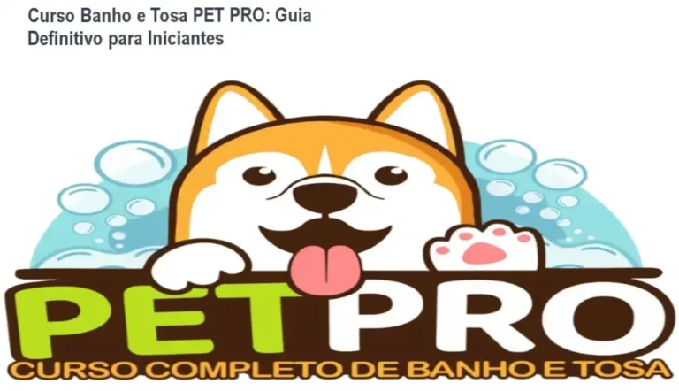 Imagem do Curso de Banho e Tosa PET PRO mostrando aulas práticas e certificado digital