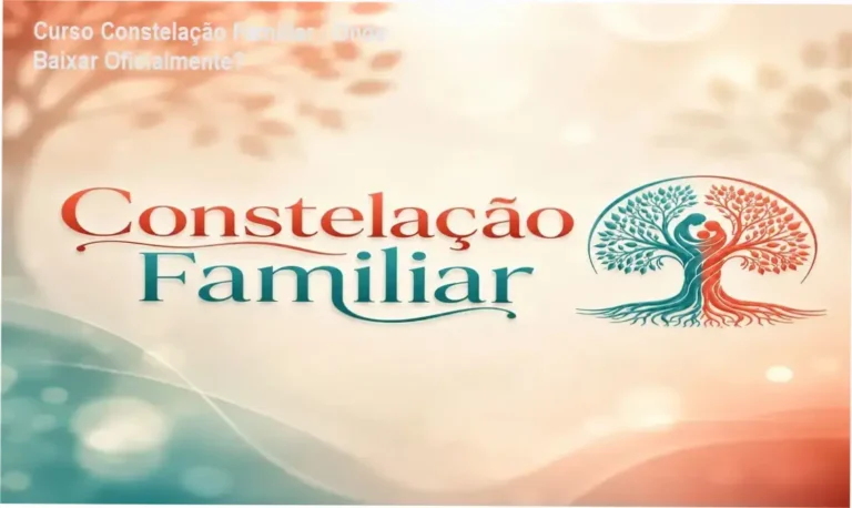 Tela do site oficial mostrando a opção de download do Curso de Constelação Familiar