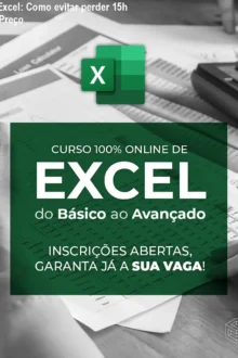 Curso de Excel: Como evitar perder 15h mensais? Preço